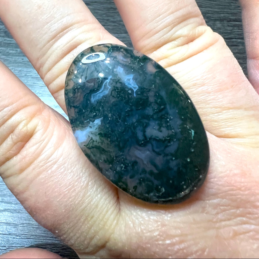 Moss Agate Stone Ring